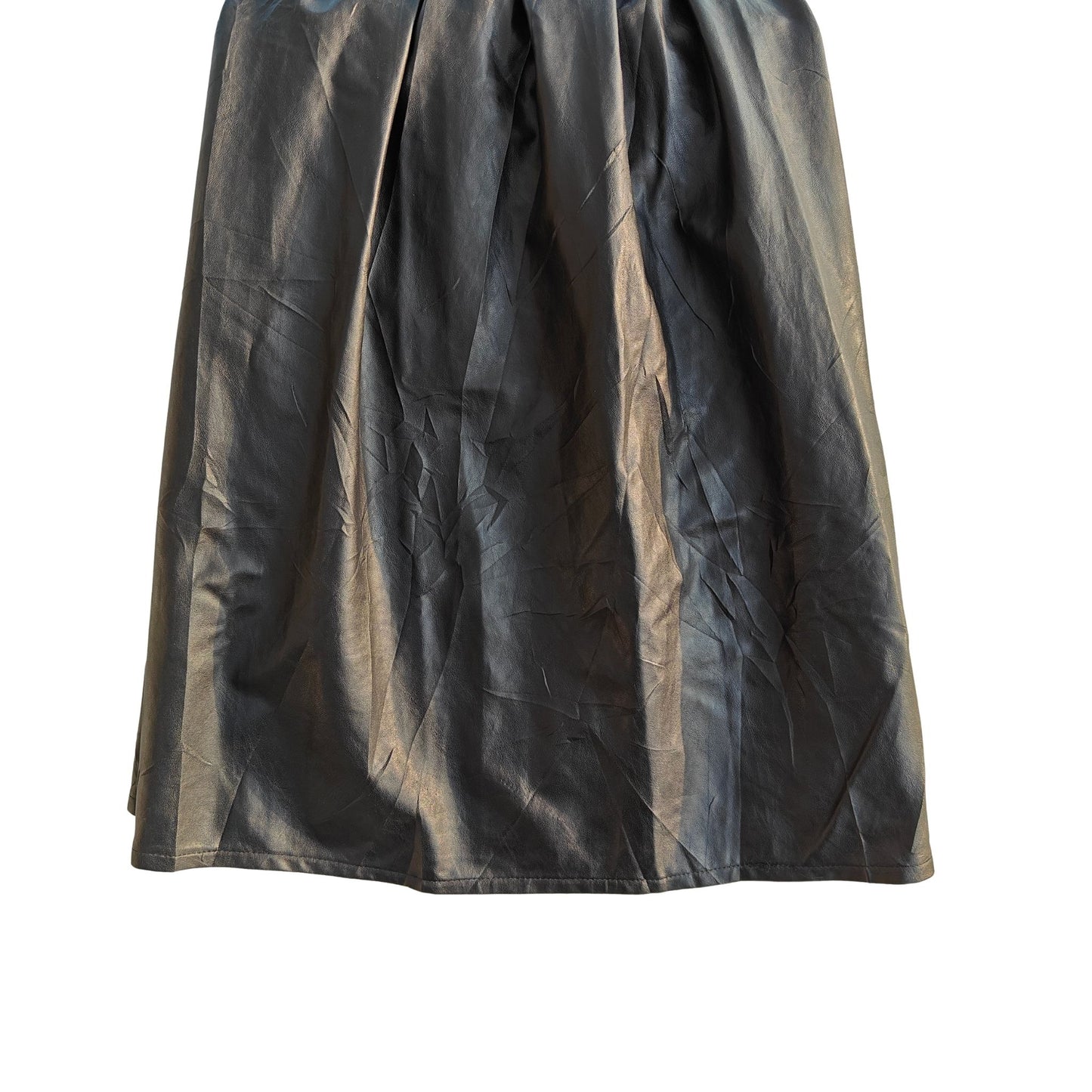 Faux Leather Date Night Midi Skirt