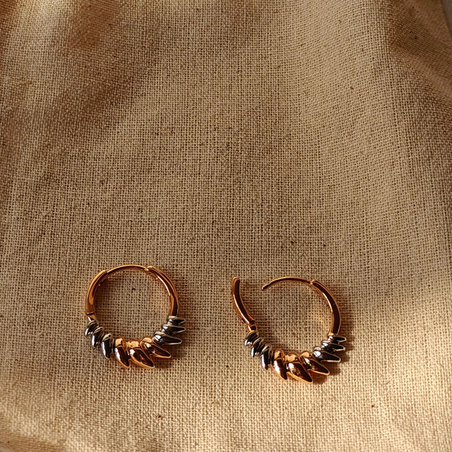 Windswept Rose-Gold Small Hoop Earring