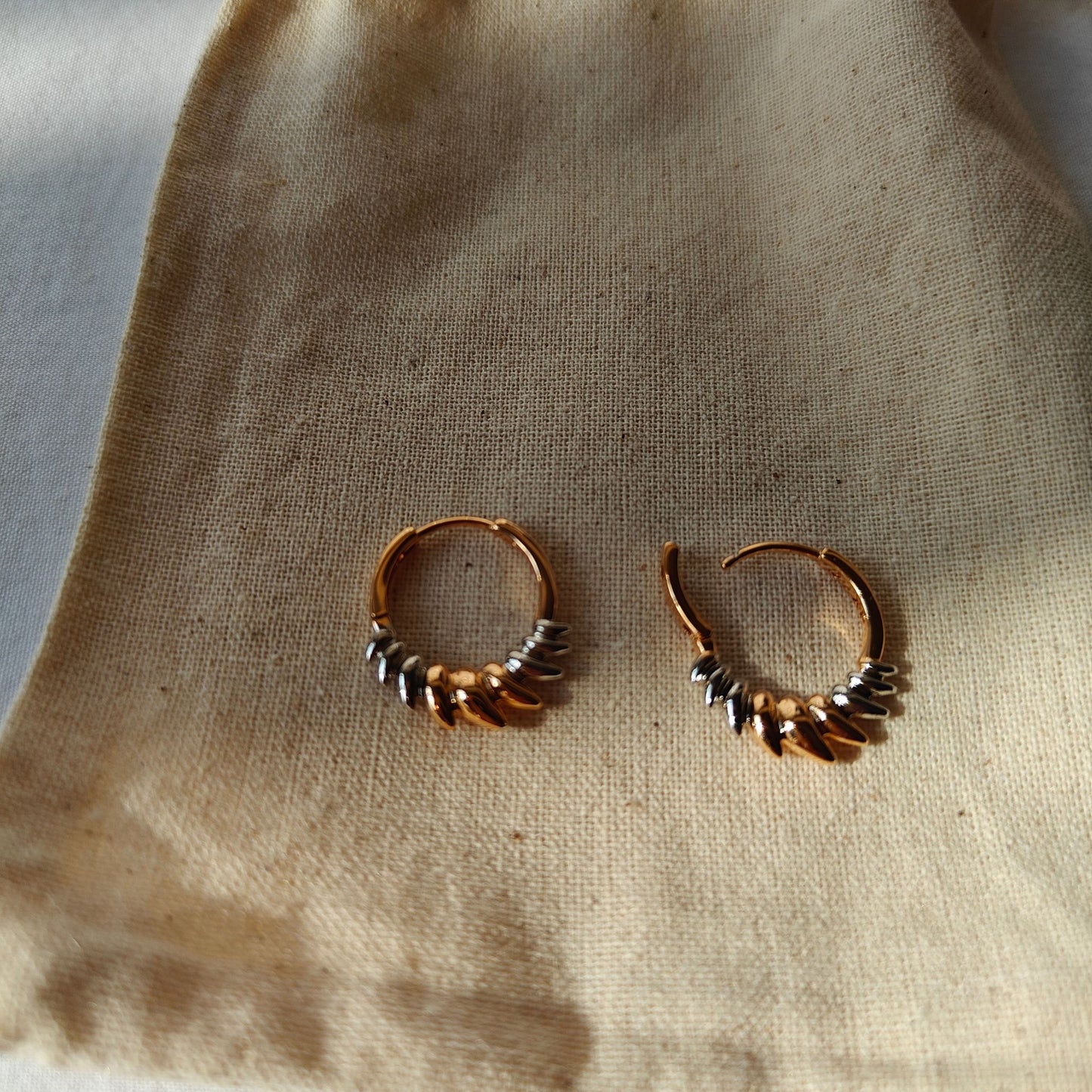 Windswept Rose-Gold Small Hoop Earring