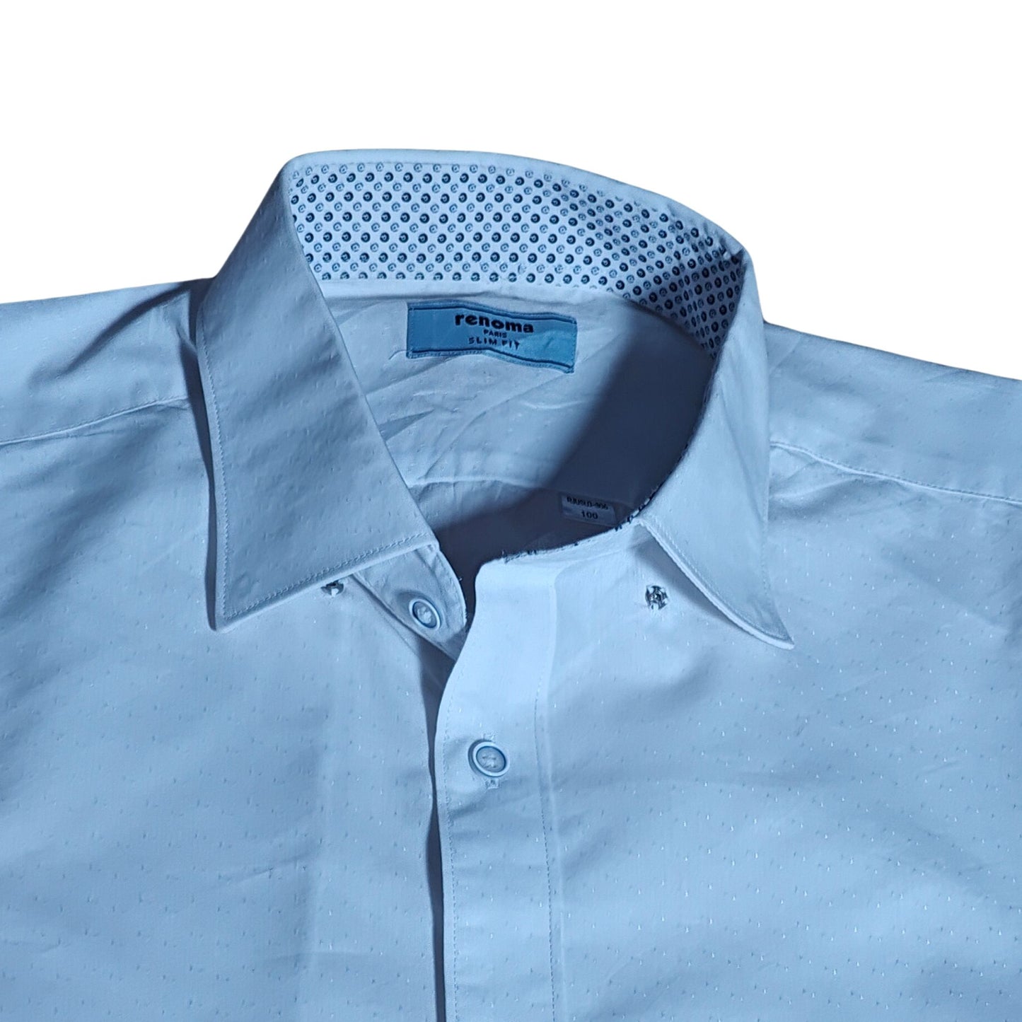 White RENOMA PARIS Cotton Shirt with collar tag buttons