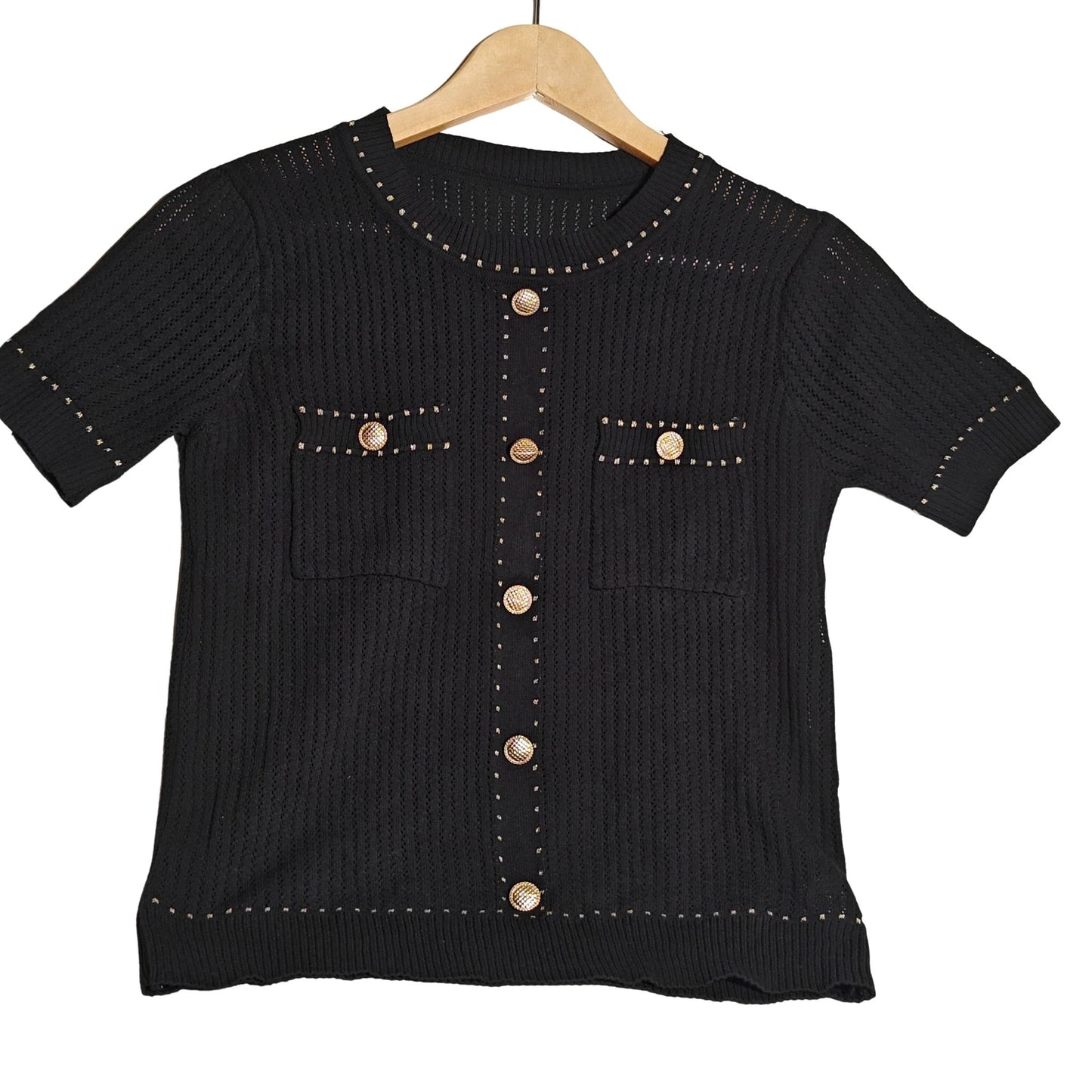 Black & Gold Statement Top