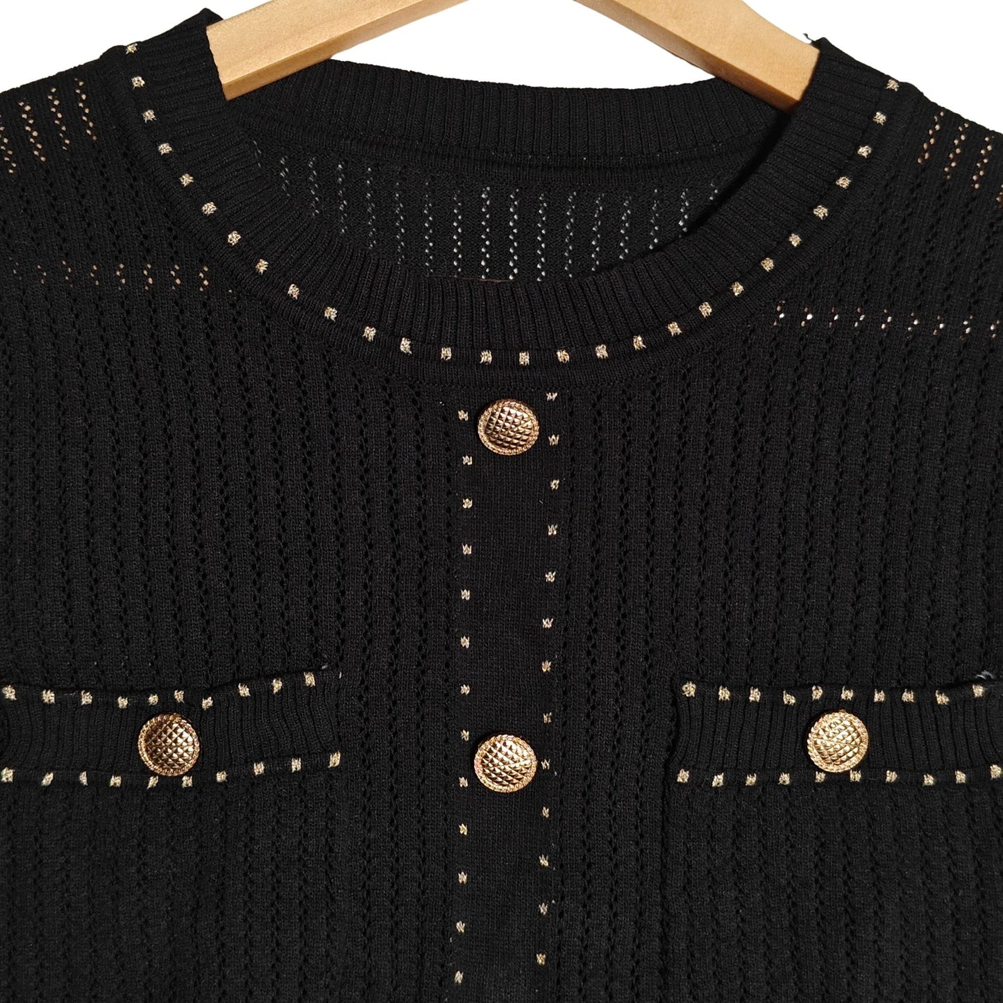 Black & Gold Statement Top