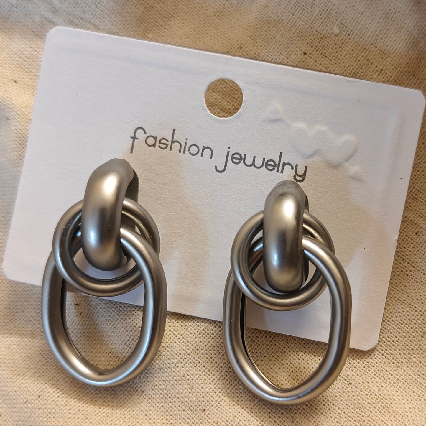 London-Gray Matte Stud Earrings