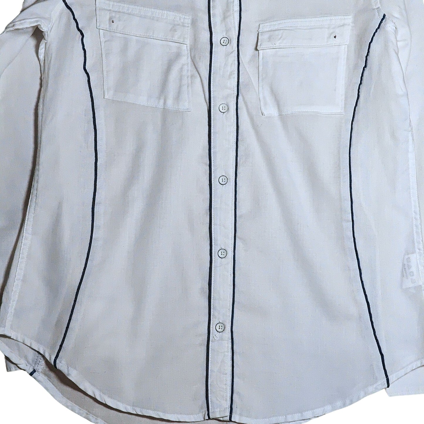 Blue Stripes Cotton White Shirt (Lee)