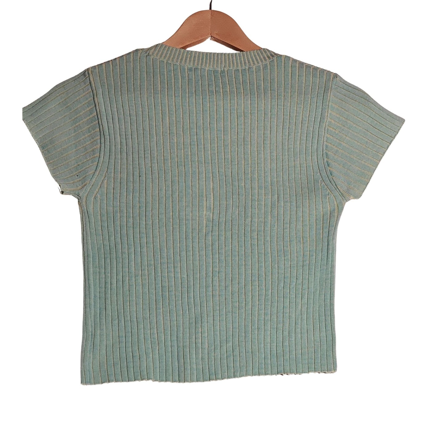 Pastel Green Ribbed Crop Top