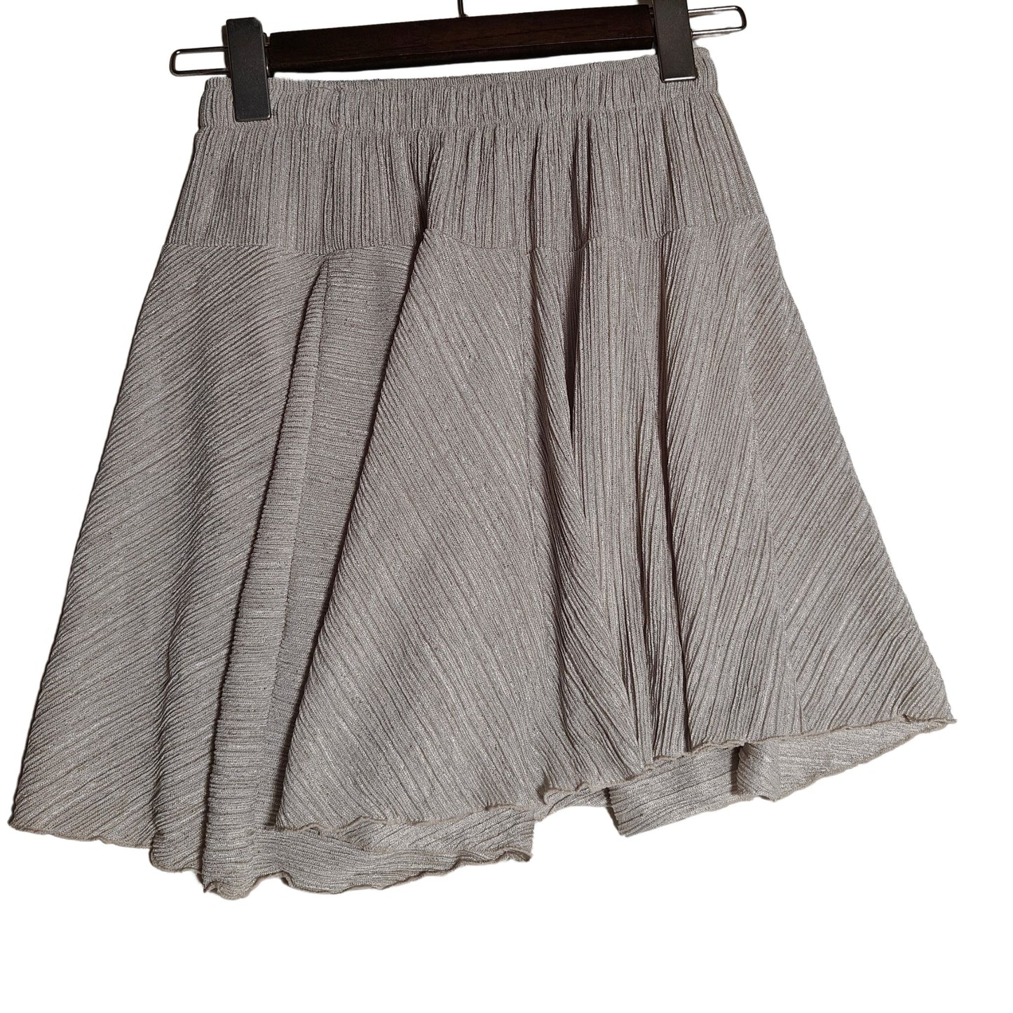 Ivory White Divided Mini Skirt