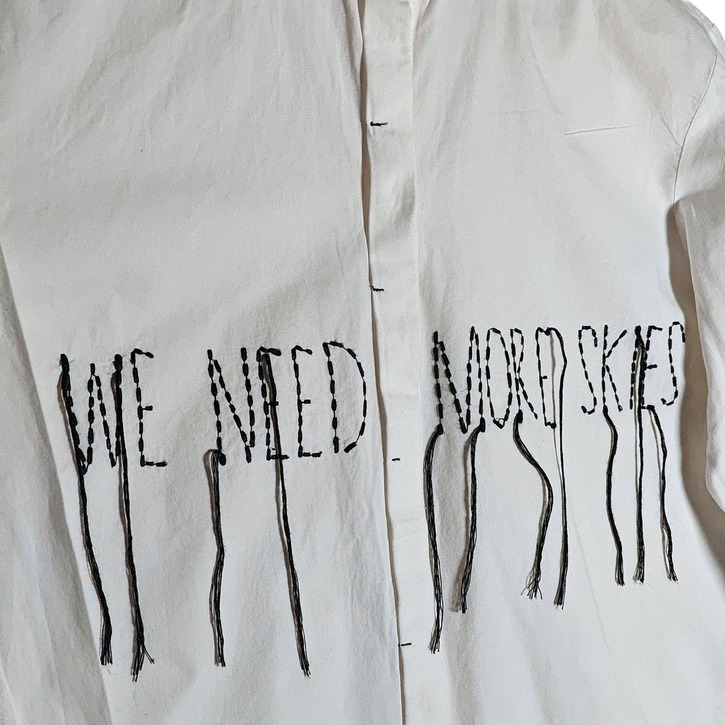 'We Need More Skies' Cotton White Shirt (Zara)