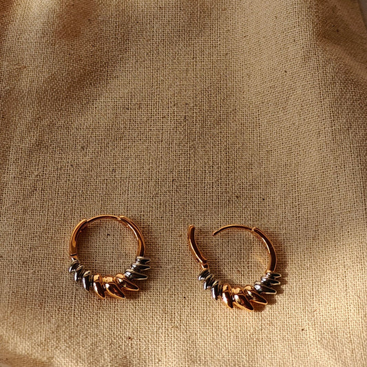 Windswept Rose-Gold Small Hoop Earring