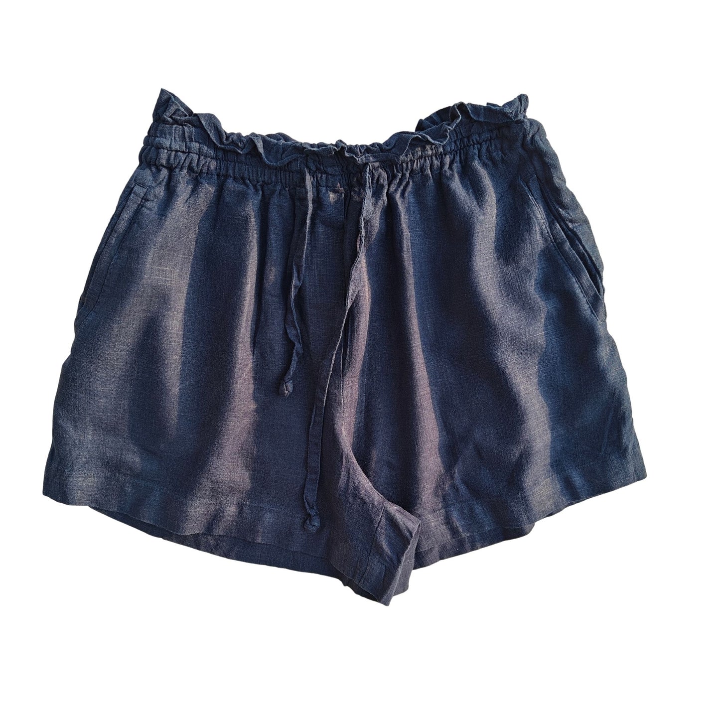 Evening Blue Linen Shorts