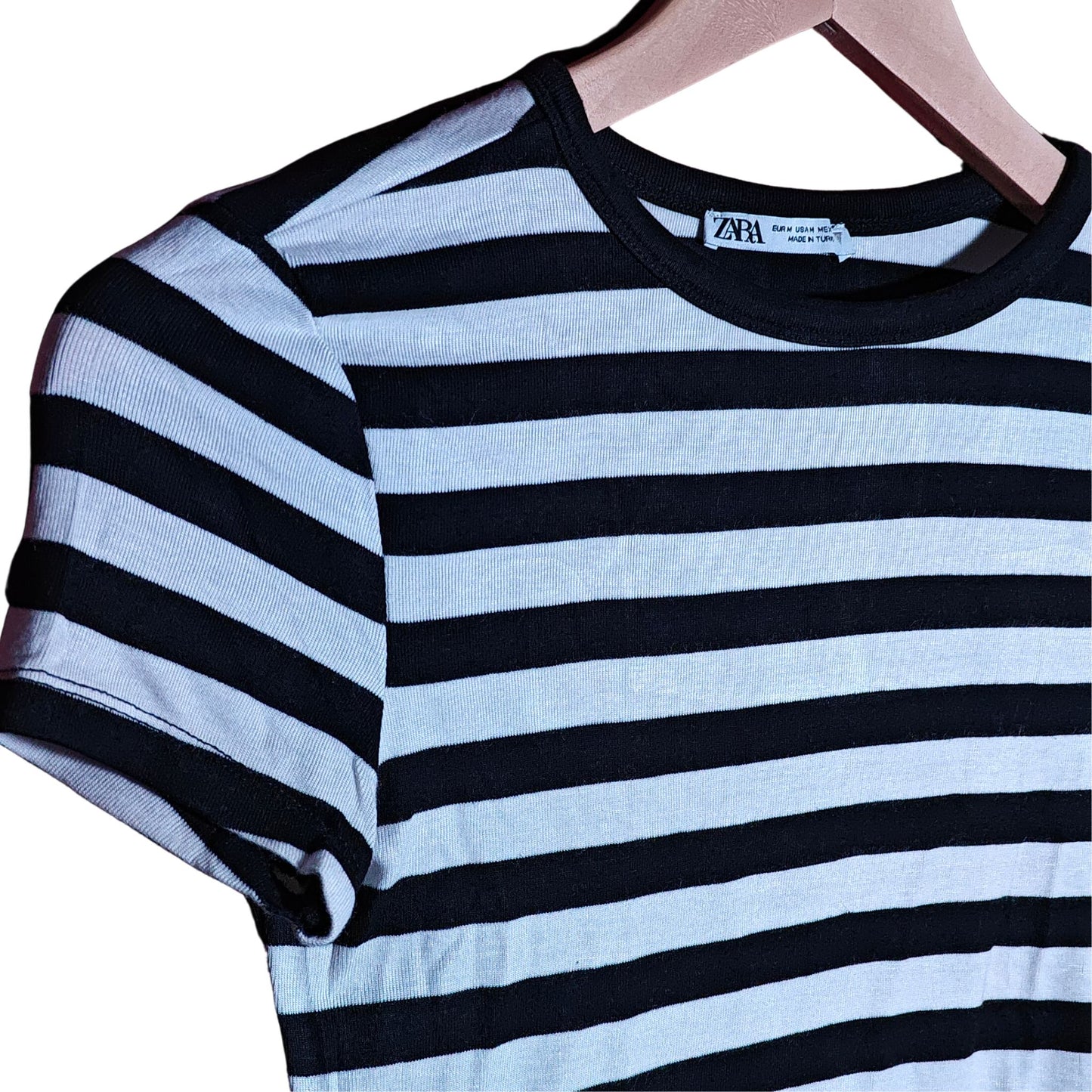 Breton Stripe Stretch Crop Top (Zara)