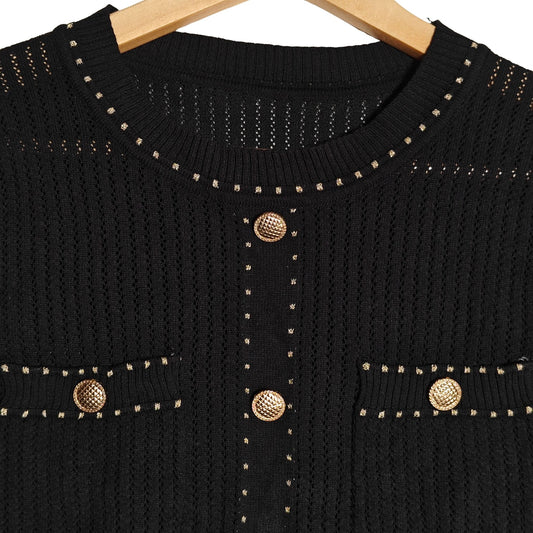 Black & Gold Statement Top