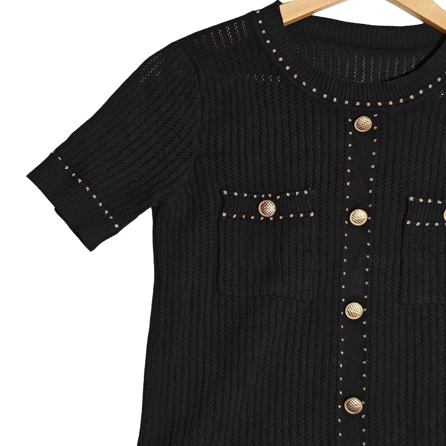 Black & Gold Statement Top